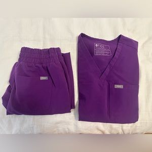 Magic purple Catarina top, high waisted joggers. Lightly worn.